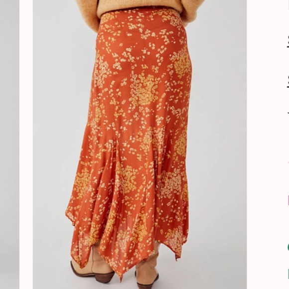 Free People Backseat Glamor Skirt in Terra Cotta combo sz 6 NWT - Picture 4 of 4